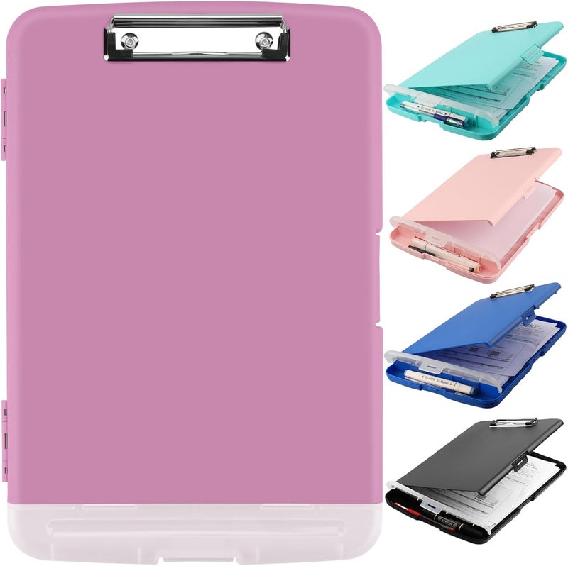 SFLHHDM Purple Clipboard with Storage, Clip Boards 8.5x11, Plastic Clipboard with Pen Holder, Teacher Clip Board, Clipboards Organizer for Women Teachers Work, School & Office Supplies - Image 1